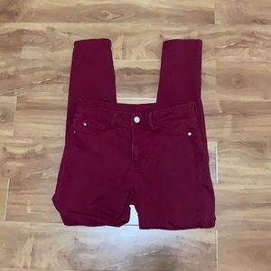 Jordache skinny jeans burgundy women size 8